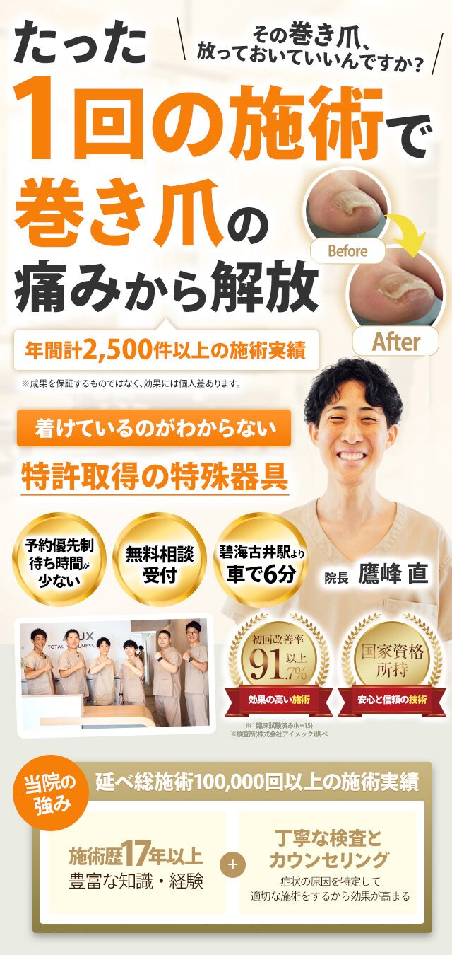 ファーストビュー巻き爪