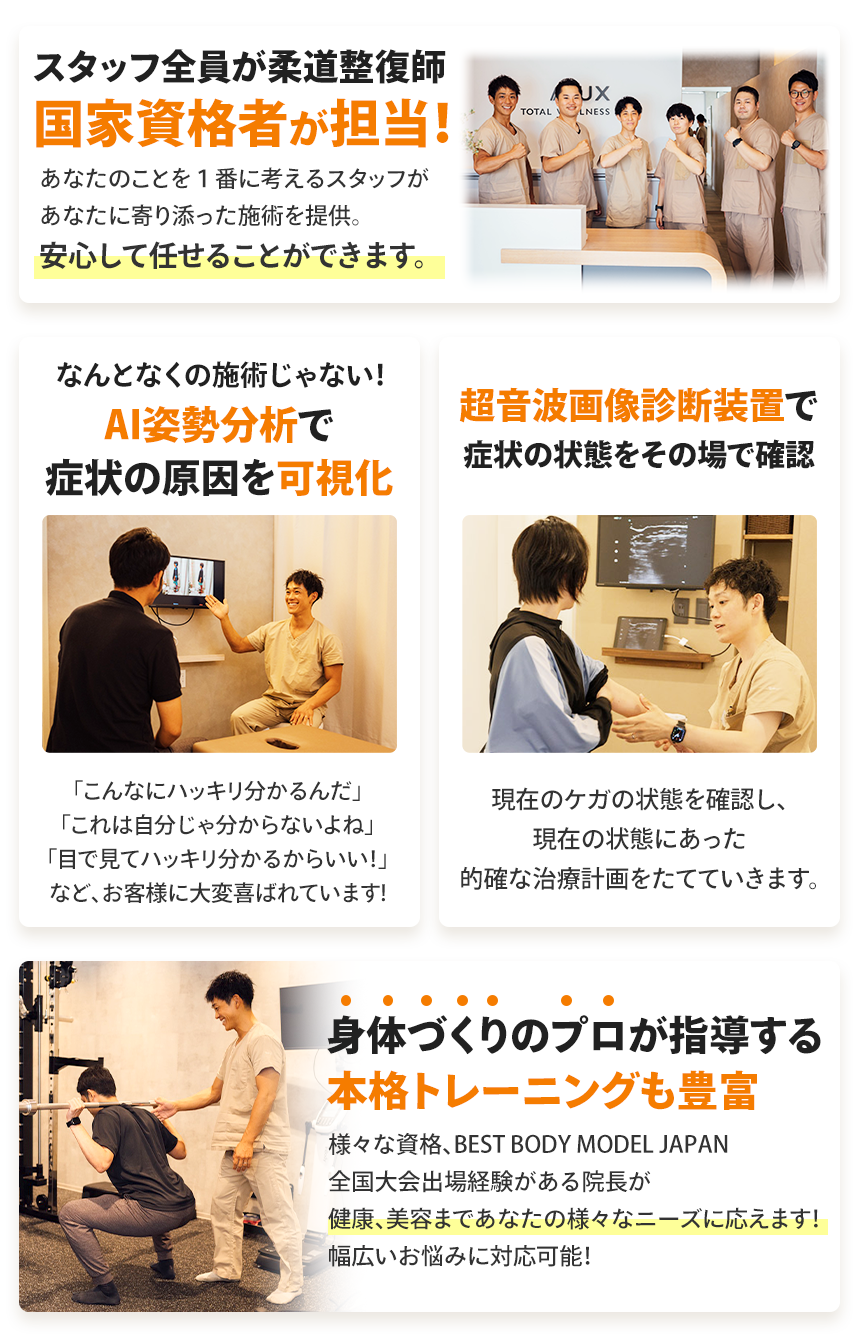 ALUX安城接骨院・整体院の特徴