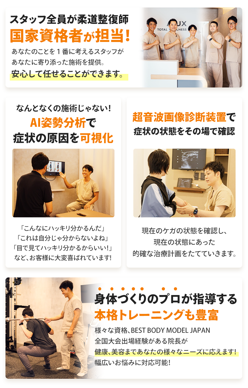 ALUX安城接骨院・整体院の特徴