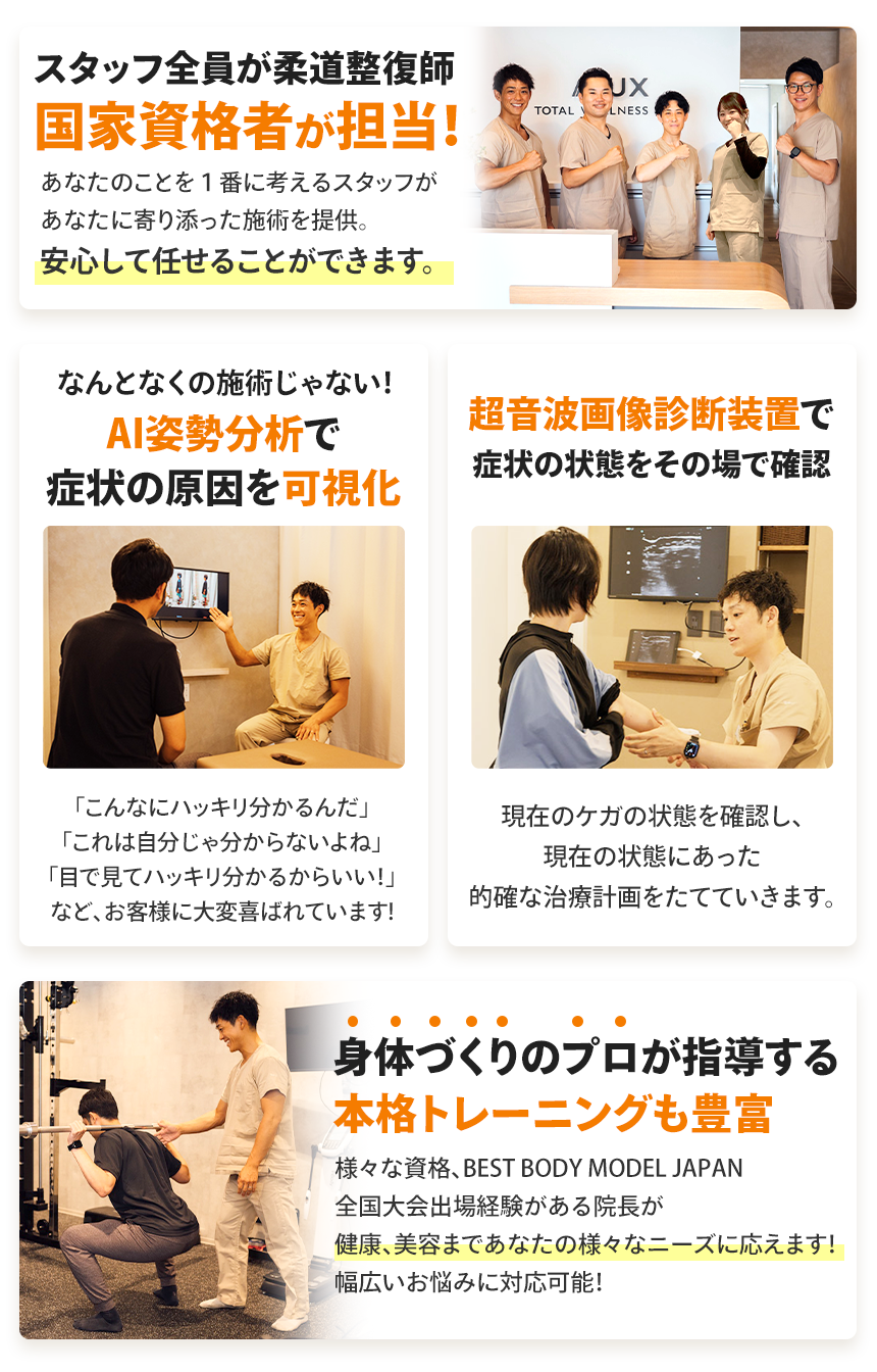 ALUX安城接骨院・整体院の特徴
