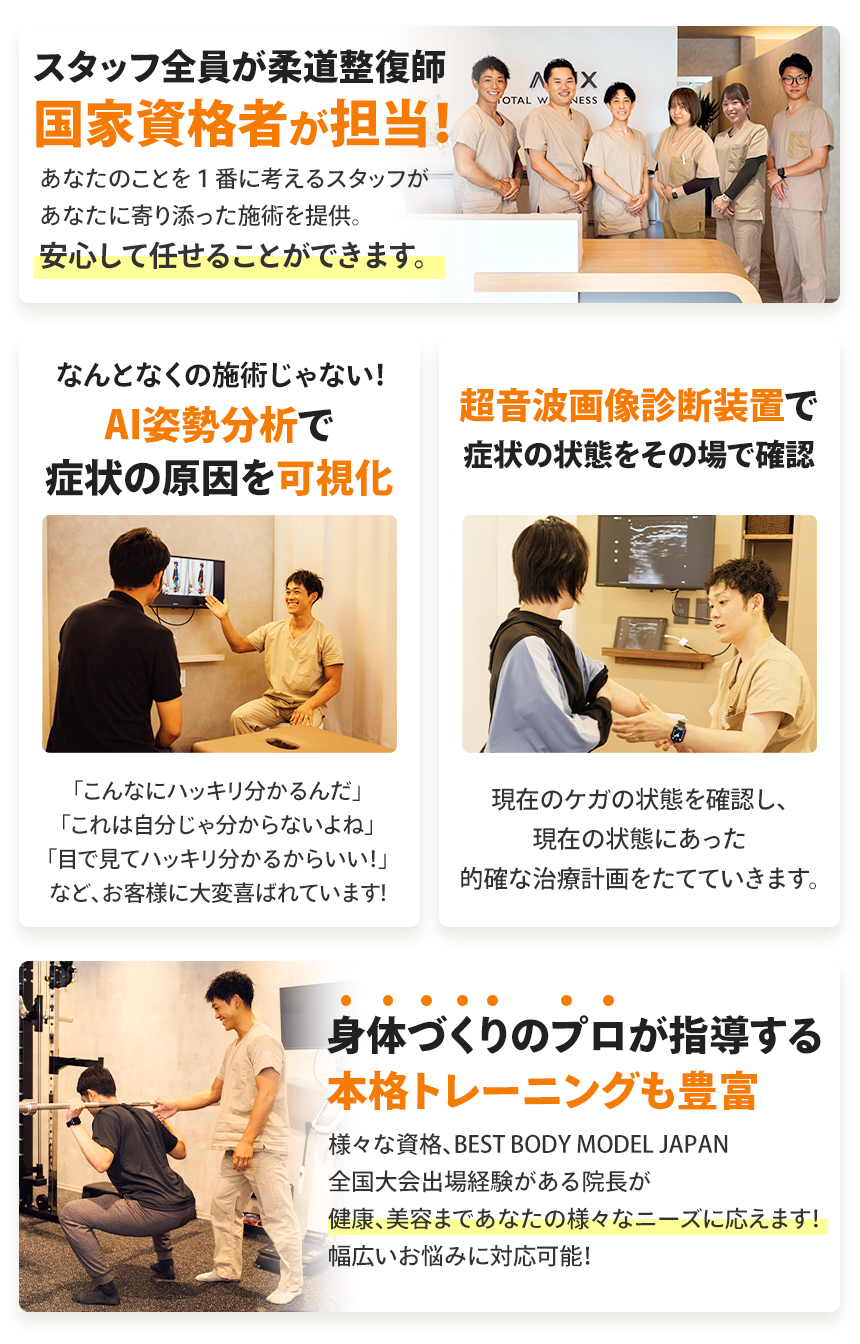 ALUX安城接骨院・整体院の特徴